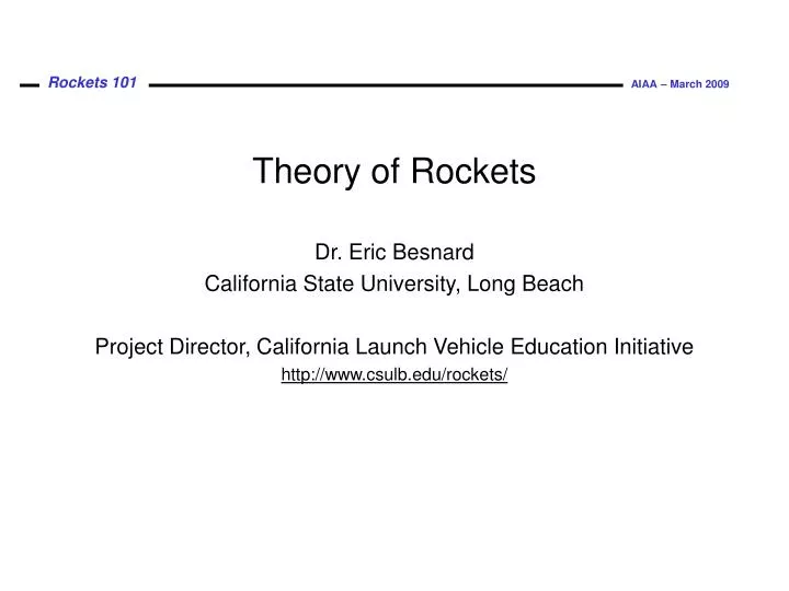 theory of rockets