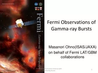 Fermi Observations of Gamma-ray Bursts