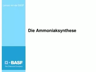 die ammoniaksynthese