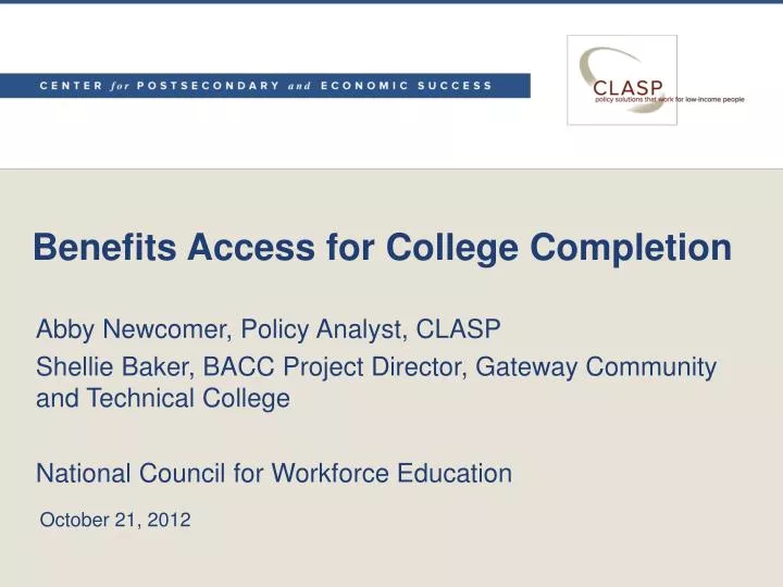 benefits access for college completion