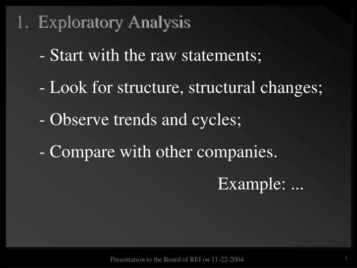 1 exploratory analysis