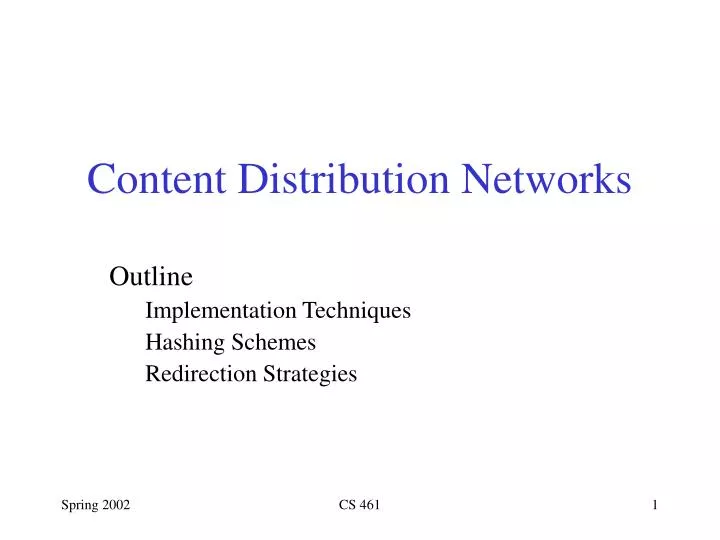 content distribution networks