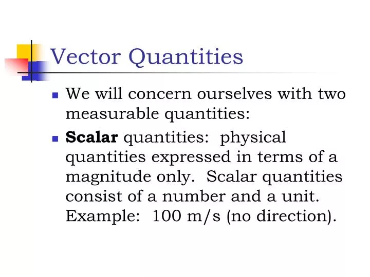 vector quantities