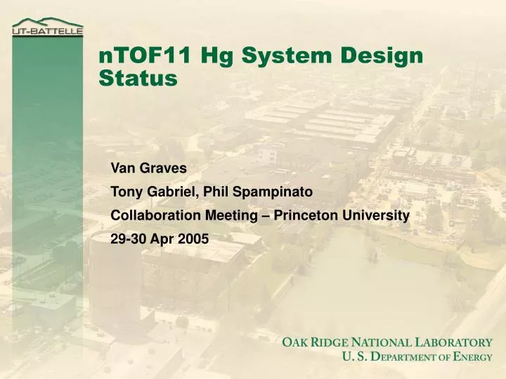 ntof11 hg system design status