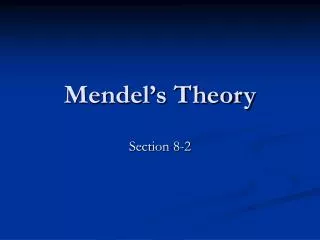mendel s theory
