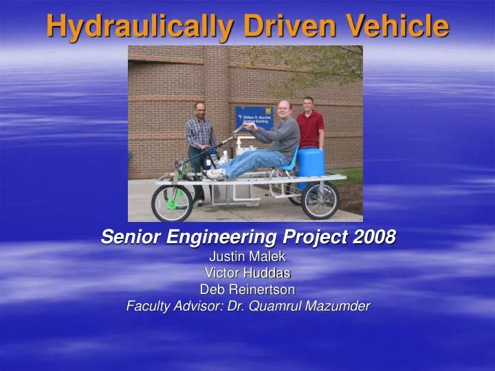 hydraulically driven vehicle