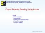 Ocean Remote Sensing Using Lasers - slide 1