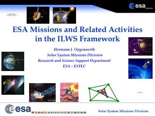 ESA Missions and Related Activities in the ILWS Framework