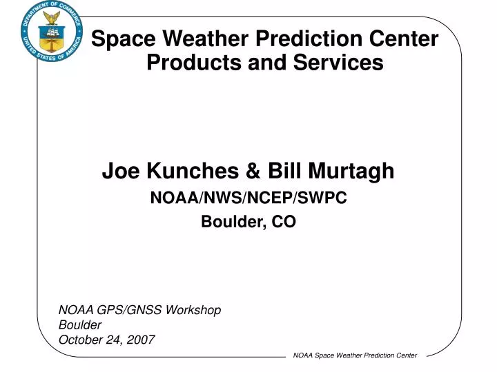 space weather prediction center products and services