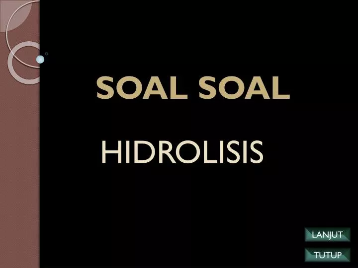 hidrolisis