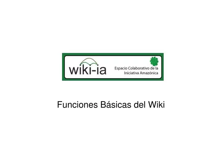 funciones b sicas del wiki