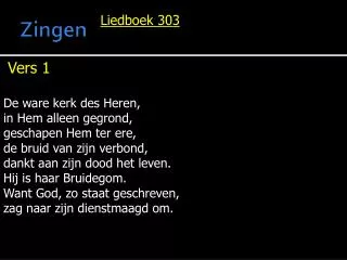 zingen