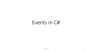 Events in C#