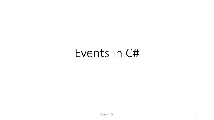 events in c