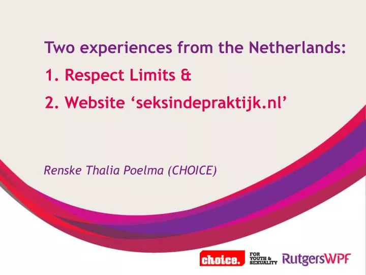 two experiences from the netherlands 1 respect limits 2 website seksindepraktijk nl
