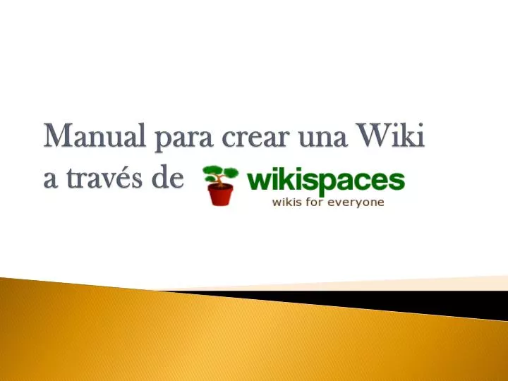 manual para crear una wiki a trav s de