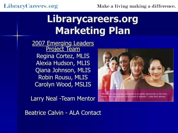 librarycareers org marketing plan