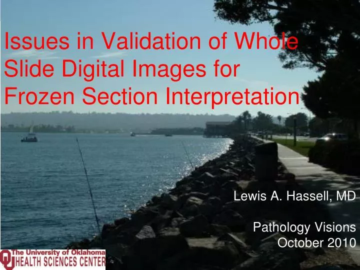 issues in validation of whole slide digital images for frozen section interpretation