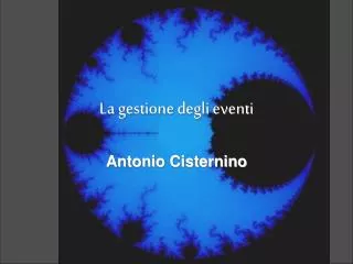 la gestione degli eventi