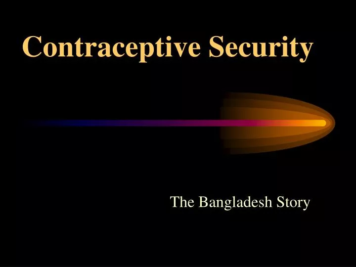 contraceptive security