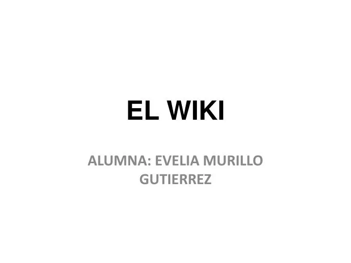 el wiki