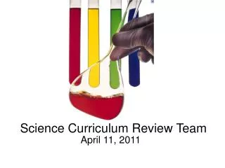 Science Curriculum Review Team