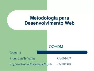 metodologia para desenvolvimento web
