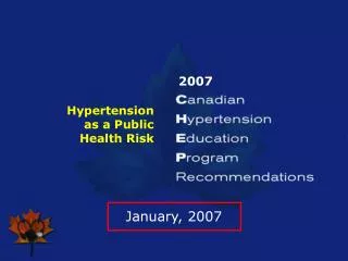 Hypertension as a Public Health Risk