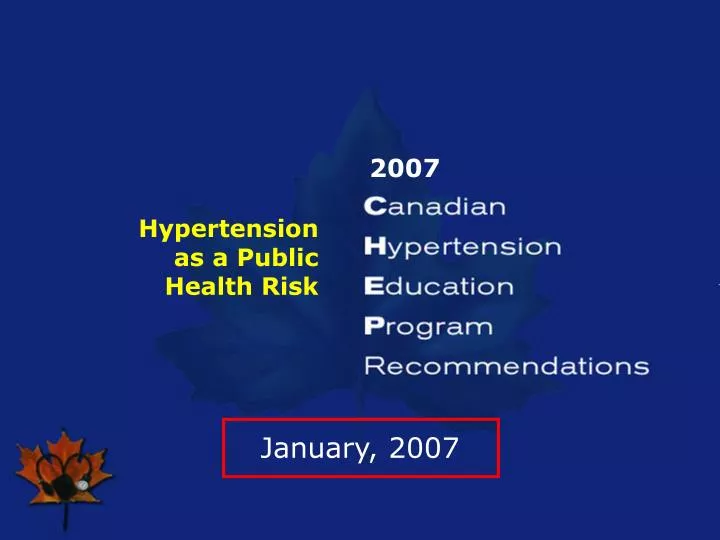 hypertension as a public health risk