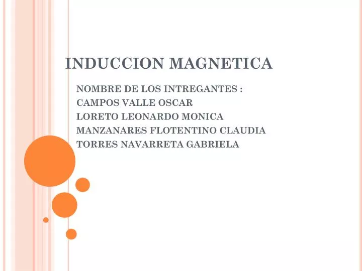 induccion magnetica