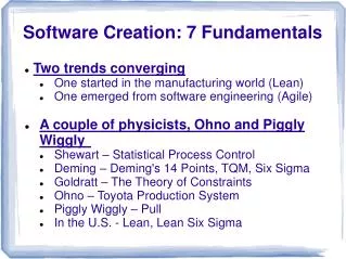 Software Creation: 7 Fundamentals