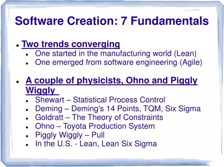 software creation 7 fundamentals