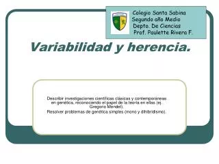 variabilidad y herencia