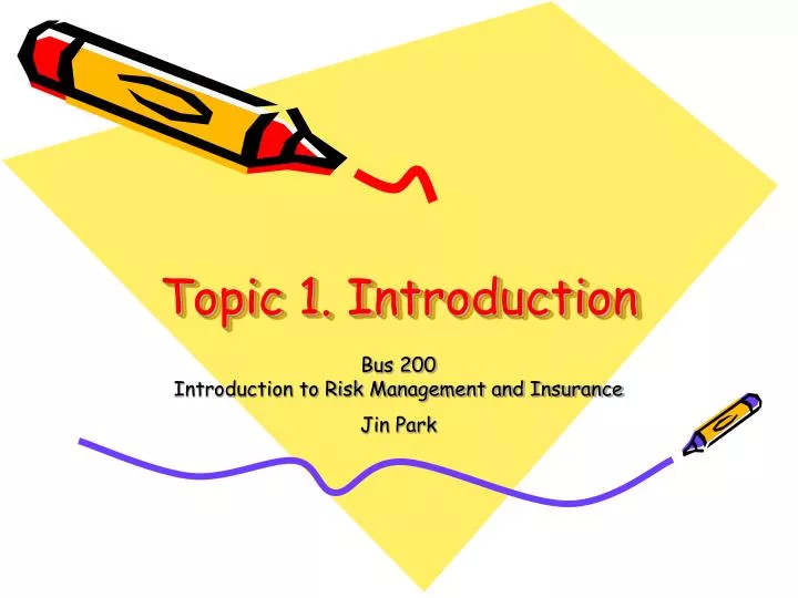 topic 1 introduction