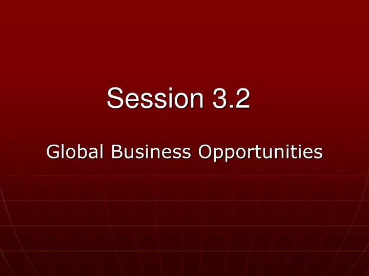 global business opportunities