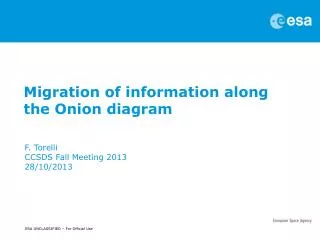 Migration of information along the Onion diagram
