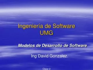 ingenier a de software umg