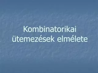 kombinatorikai temez sek elm lete