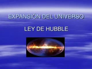 expansi n del universo