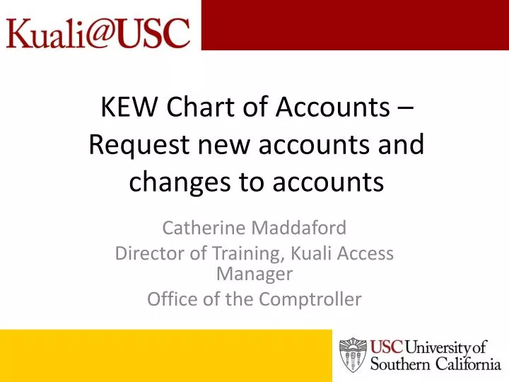 kew chart of accounts request new accounts and changes to accounts