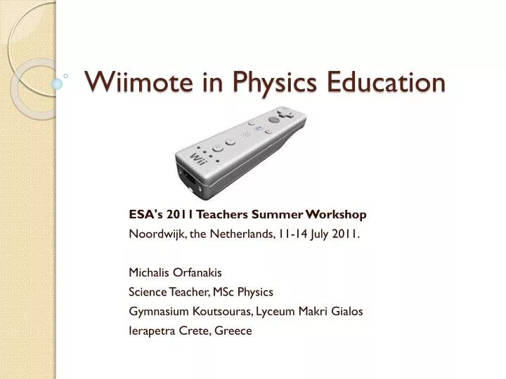 wiimote in physics education