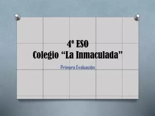 4 eso colegio la inmaculada