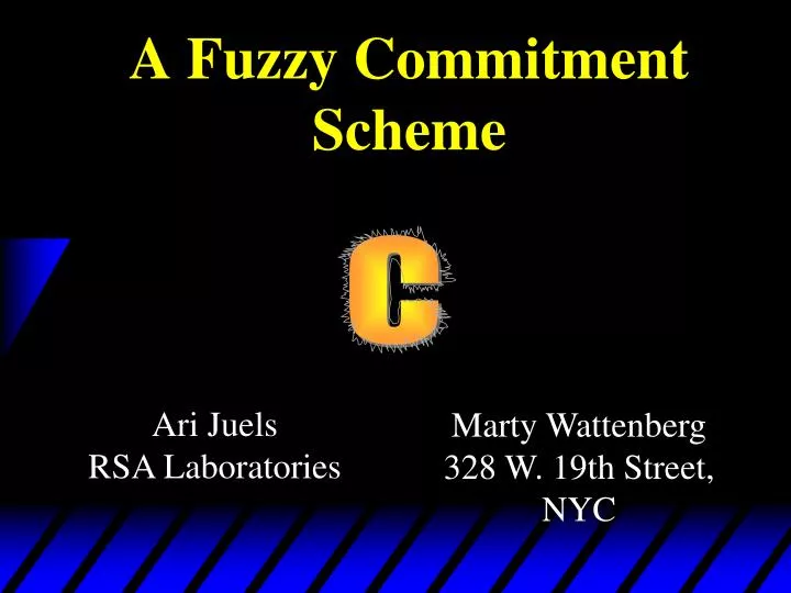 a fuzzy commitment scheme