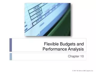 flexible budgets and performance analysis