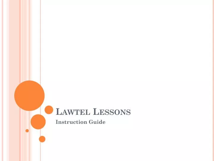 lawtel lessons