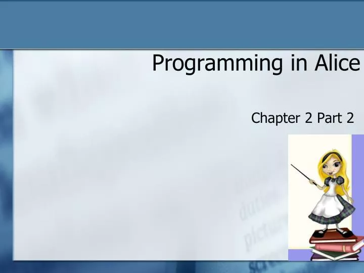 programming in alice