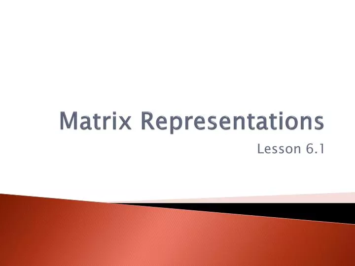 matrix representations