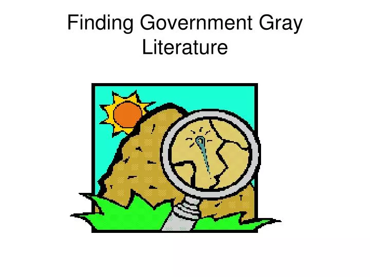 finding government gray literature