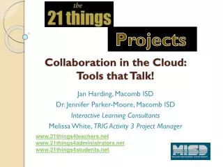 Collaboration in the Cloud: Tools that Talk!