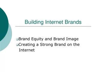Building Internet Brands